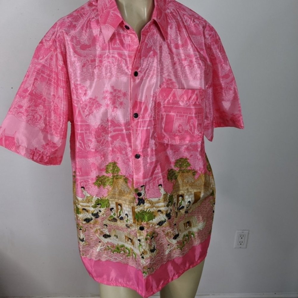 Vintage Thai Silk short sleeve shirt